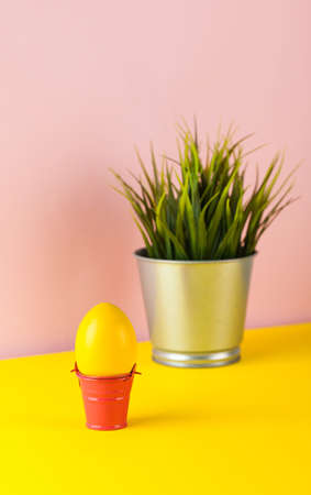 Colorful Easter eggs. Happy Easter. Copy space.の写真素材