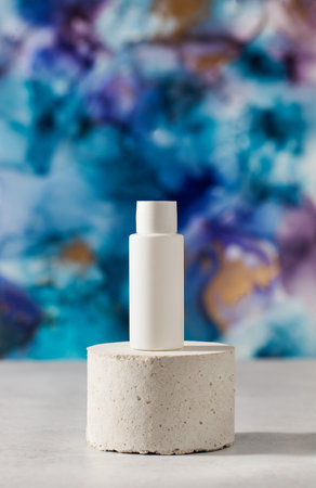 A tube of face and body care cosmetics. Beauty and cosmetic concept. Copy space.の写真素材