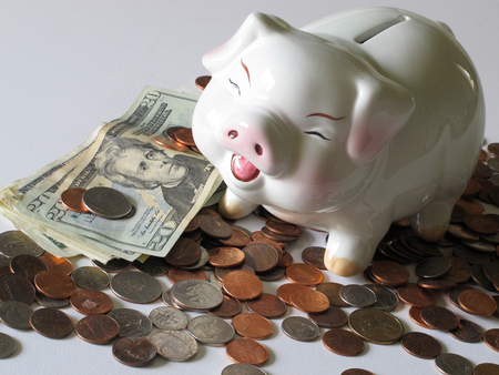 Money in the Bank, the Piggy Bankの写真素材