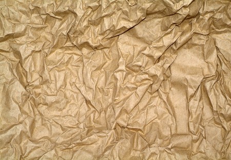crumpled brown recycled paper background