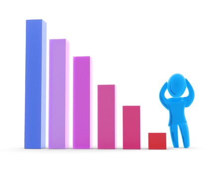 SHARES FELL の写真素材