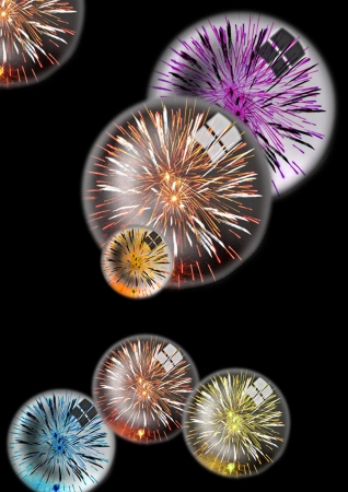 Multi-coloured Bubble Designの写真素材