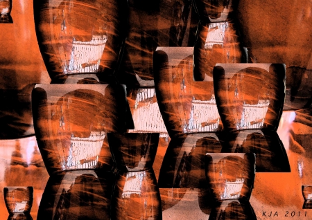 Artistic Red Patternの写真素材