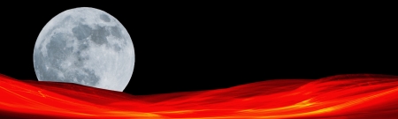 Red Moon Riseの写真素材