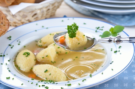 Semolina dumpling soupの写真素材