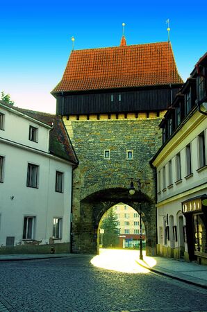 Golden Gate in Louny, Czech Republicの写真素材