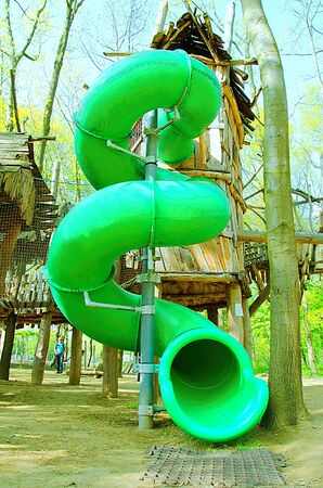 Toboggan in the nature. Mirakulum park, Czech Republic.の写真素材
