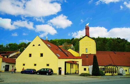Traditional Brewery Cerna hora (Montenegro). South Moravian Region, Czech Republic.の写真素材