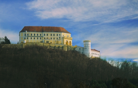 Baroque castle Letovice. Castle on hill. It was opened in 2008. - Letovice, Blansko District, South Moravian Region, Czech Republic.のeditorial素材