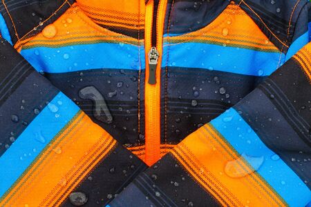 Softhell jacket with water drops. Stripes.の写真素材
