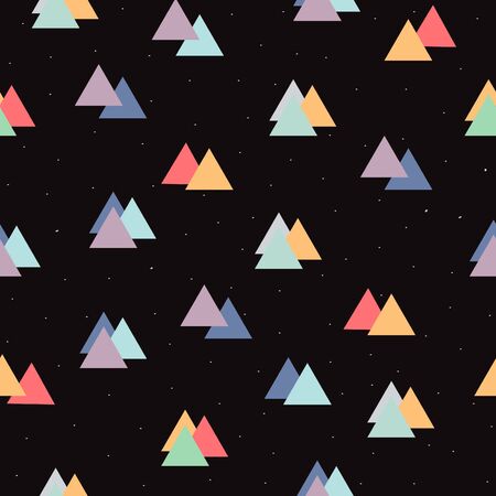 Seamless colorful geometric triangle backgroundのイラスト素材