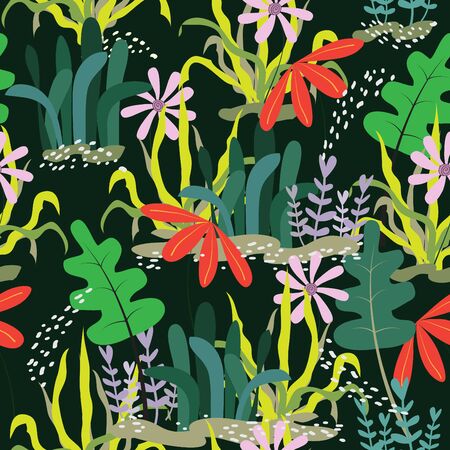 Abstract floral surface pattern seamless background vector illustration for designのイラスト素材