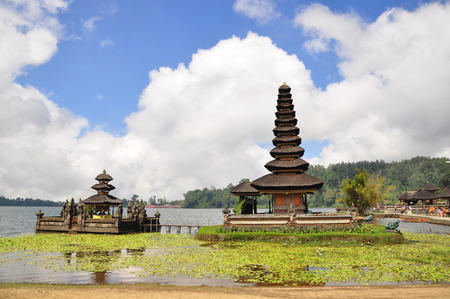 Pura Ulun Danu Bratan Temple In Bali, Indonesiaの写真素材