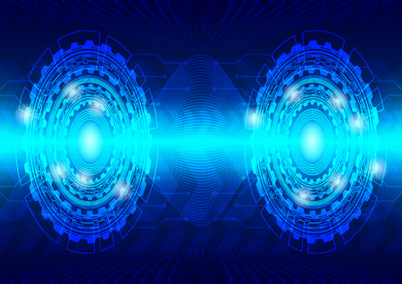 Hi-tech technology concept, abstract background. Illustration use for decorating websites, applications and graphics.の写真素材
