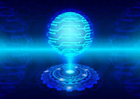 Hi-tech technology concept, abstract background. Illustration use for decorating websites, applications and graphics.の写真素材