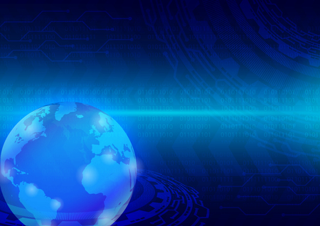 Hi-tech technology concept, abstract background. Illustration use for decorating websites, applications and graphics.の写真素材