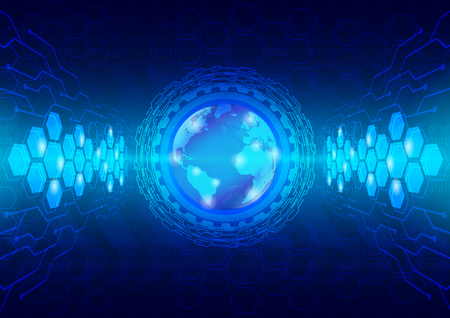 Hi-tech technology concept, abstract background. Illustration use for decorating websites, applications and graphics.の写真素材