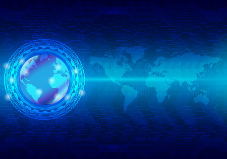 Hi-tech technology concept, abstract background. Illustration use for decorating websites, applications and graphics.のイラスト素材