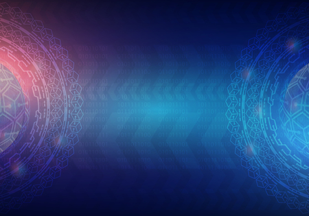 Hi-tech technology concept, abstract background. Illustration use for decorating websites, applications and graphics.のイラスト素材