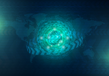 Hi-tech technology concept, abstract background. Illustration use for decorating websites, applications and graphics.のイラスト素材