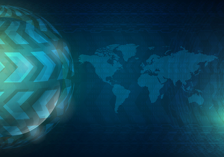 Hi-tech technology concept, abstract background. Illustration use for decorating websites, applications and graphics.のイラスト素材