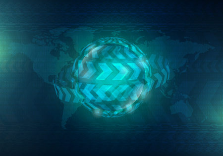 Hi-tech technology concept, abstract background. Illustration use for decorating websites, applications and graphics.のイラスト素材