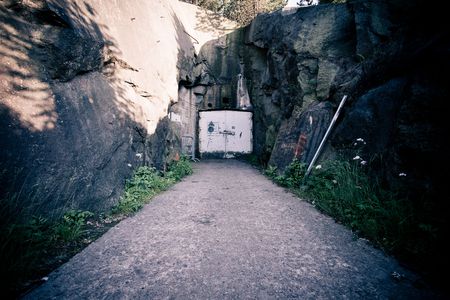 Old abandoned bunkerの写真素材
