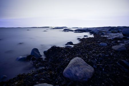 Ocean by nightの写真素材