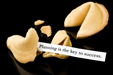Fortune cookie   Planning is the key to success  の写真素材