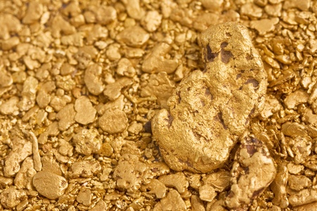 Natural Placer Gold Nuggetsの写真素材