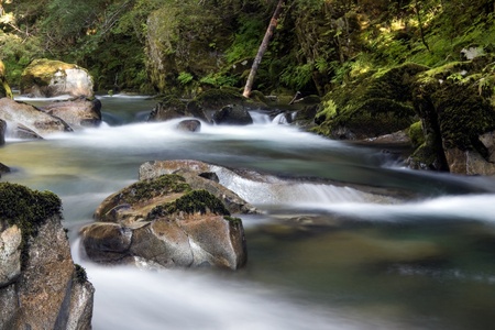 Tranquil Mountain Streamの写真素材