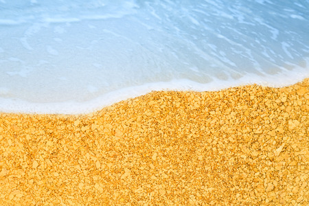 Beach consisting of natural gold nuggets