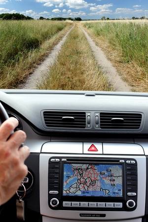 GPS navigation system, transport, travel and technologyの写真素材