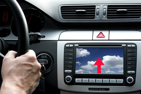 GPS navigation system, transport, travel and technologyの写真素材