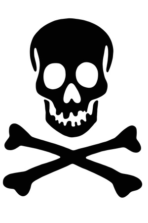 Skull with crossed bones, Black Roggerの写真素材
