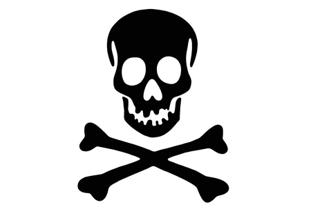 Skull with crossed bones, Black Roggerの写真素材