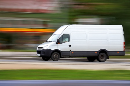 Blur speedy  white vanのeditorial素材