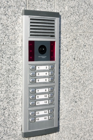 Video intercom in the entry of a house の写真素材