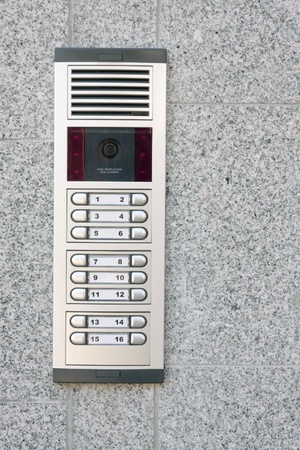 Video intercom in the entry of a house の写真素材