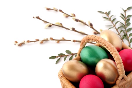 Easter egg and spring timeの写真素材