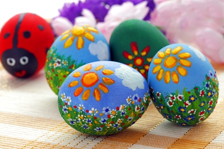 Easter egg and spring timeの写真素材