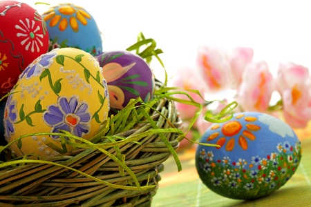 Easter egg and spring timeの写真素材