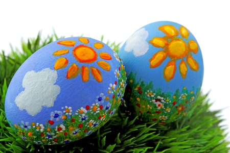 Easter egg and spring timeの写真素材