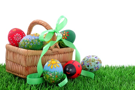 Easter egg and spring timeの写真素材