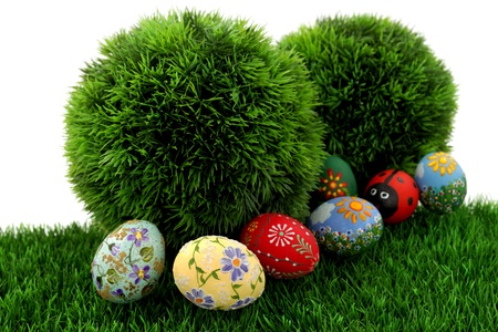 Easter egg and spring timeの写真素材