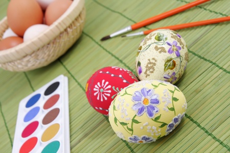 Easter egg and spring timeの写真素材