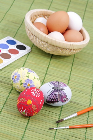 Easter egg and spring timeの写真素材