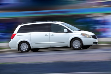 Traveling by car and summer vacation, family travel conceptの写真素材
