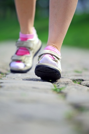 Active woman on a walk, healthy lifeの写真素材
