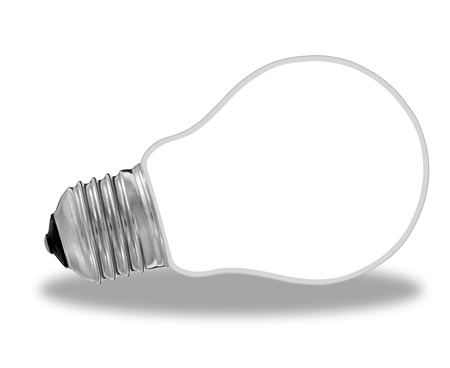 Silver light bulb with space for your textの写真素材